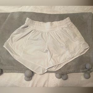 White Lululemon shorts